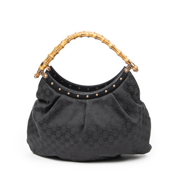 Gucci Large Studded Bamboo Hobo - Picture 5 of 10